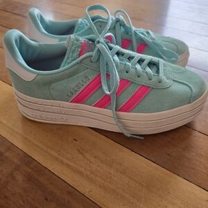 Adidas Gazelle Women's Sneakers - Teal and Hot Pink